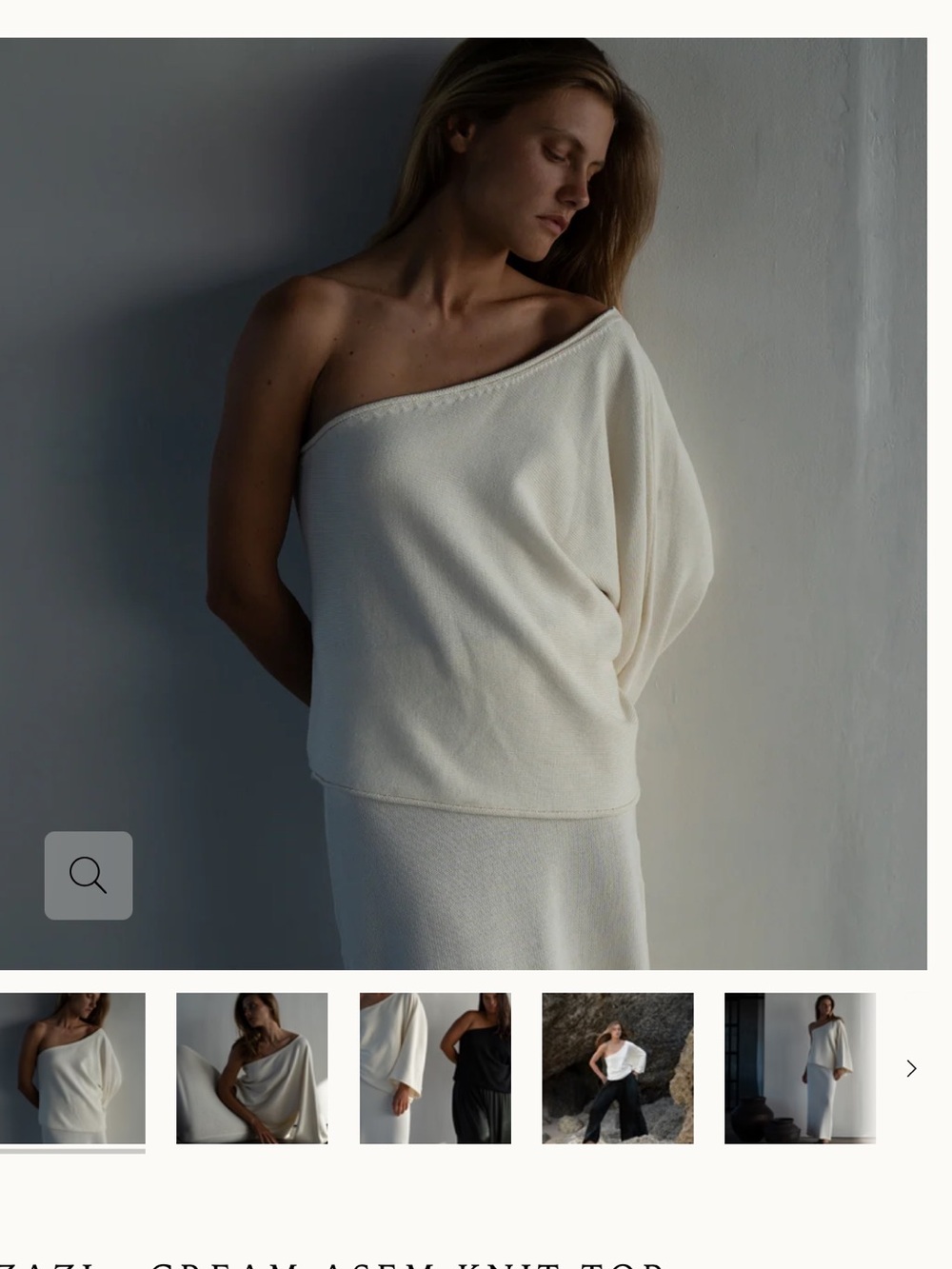 Avy & Co Zazi Asem Shoulder Knit Top
